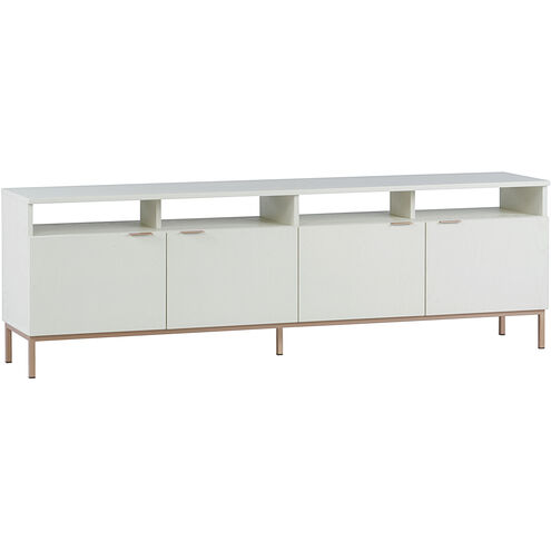 Ambrose 75.25 inch Champagne Gold / Cream Modular Media Console And Cabinet